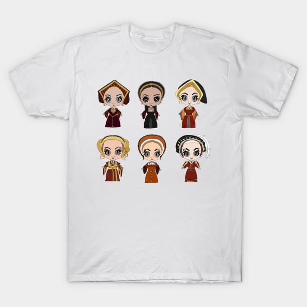 The Six Wives of Henry VIII T-Shirt by thehistorygirl